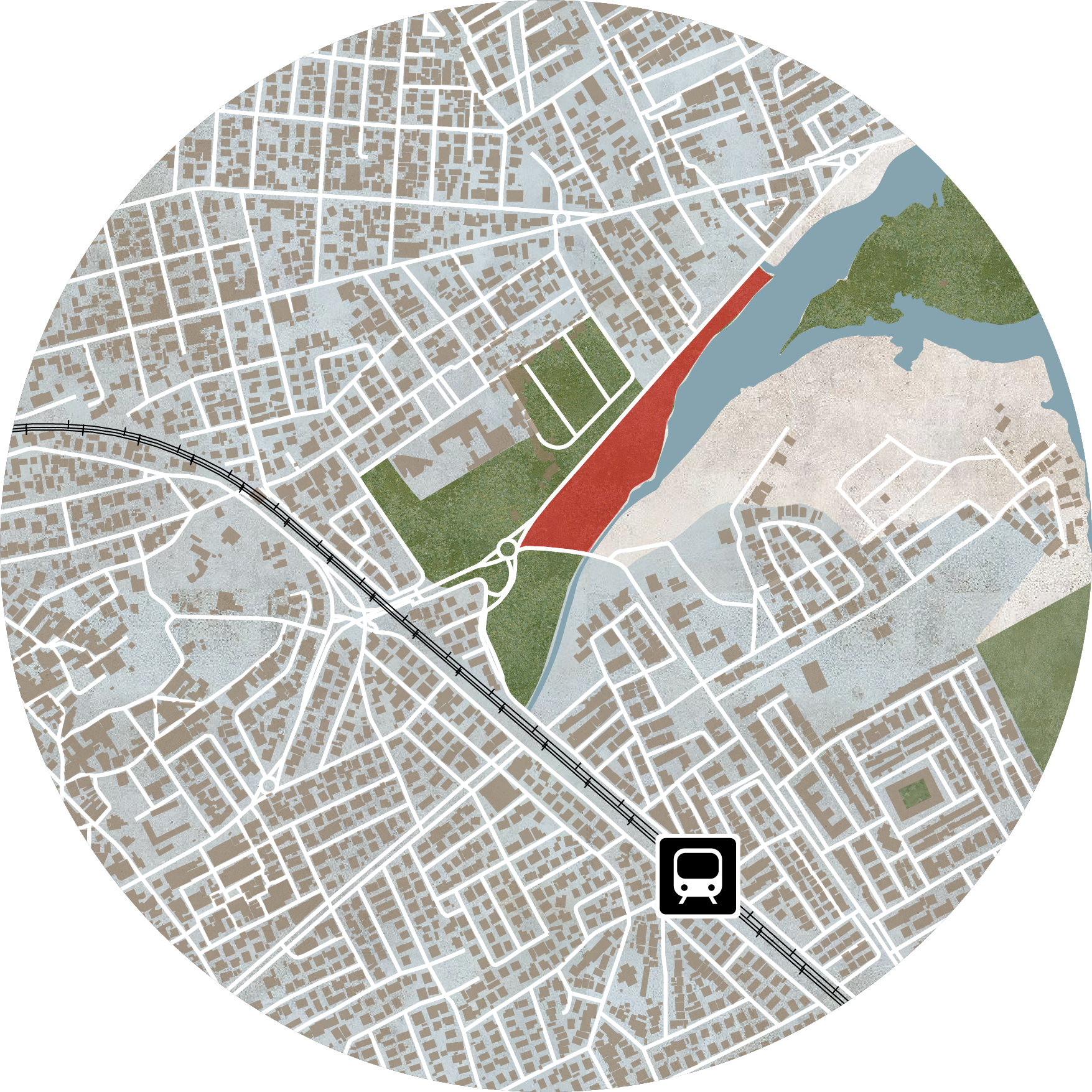 Radès Site Train Stations Map